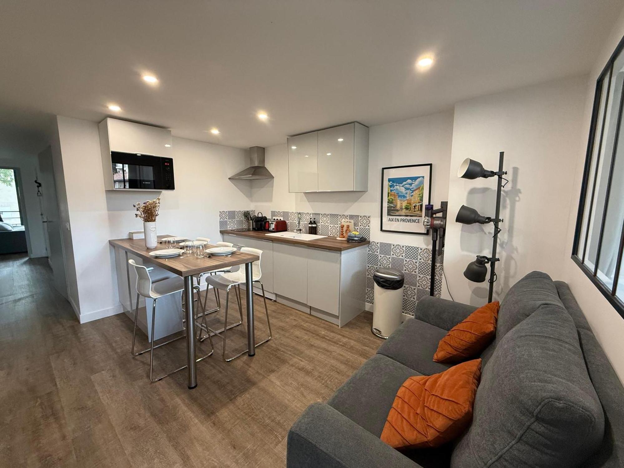 L'Amandier - Joli Appartement T3 Neuf Centre Ville A 2 Pas De La Rotonde Mirabeau Et Des Allees Provencales 普罗旺斯地区艾克斯 外观 照片
